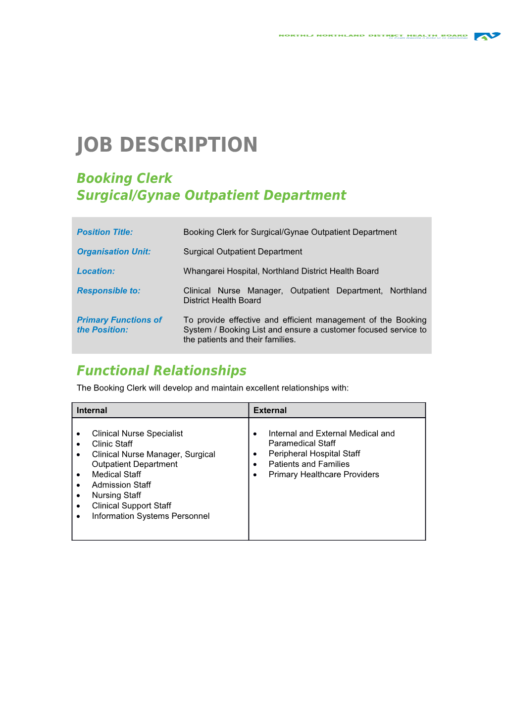 Surgical/Gynaeoutpatient Department