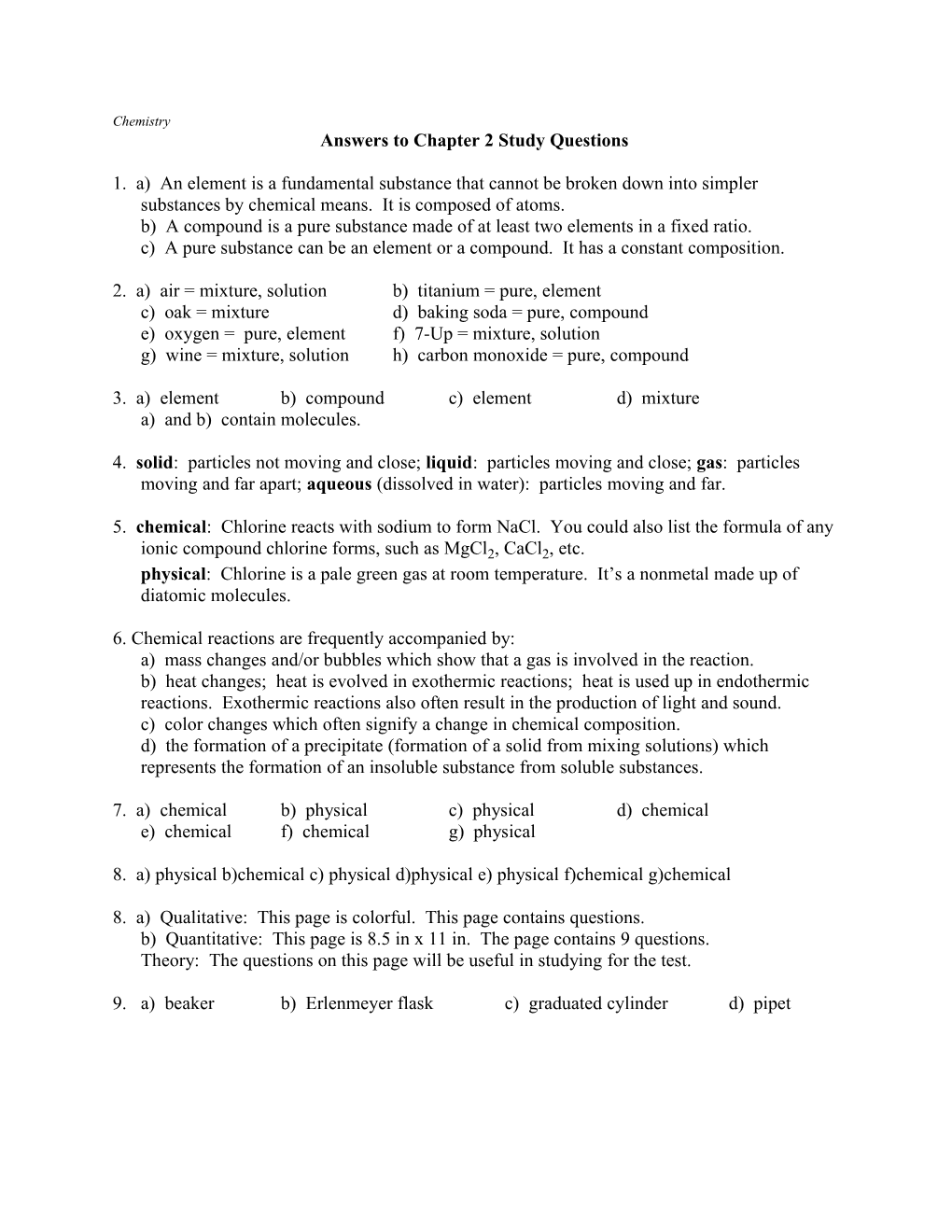 Answers to Chapter 2 Study Questions