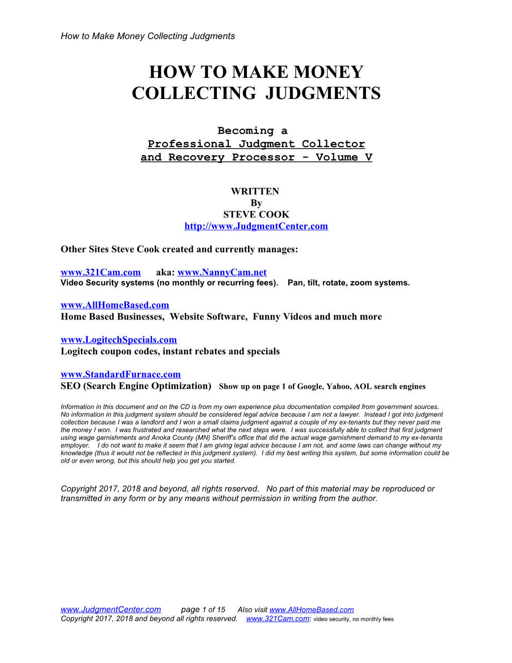 How to Make a Fortune Processing Judicial Judgments
