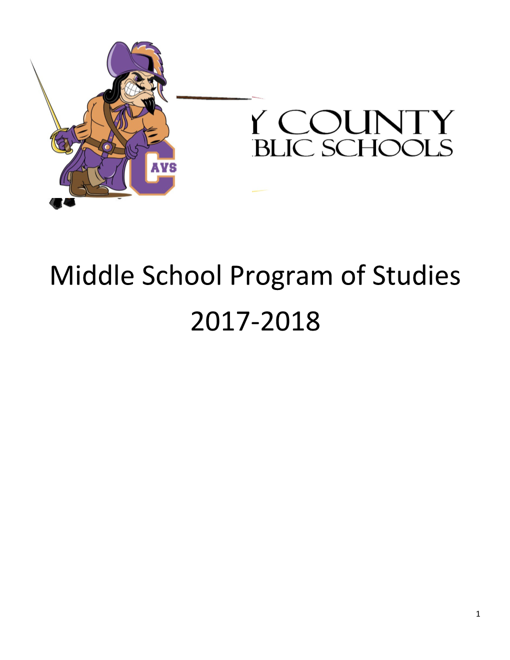 Middle School Program of Studies