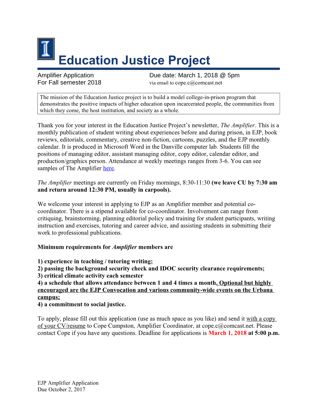 Education Justice Project