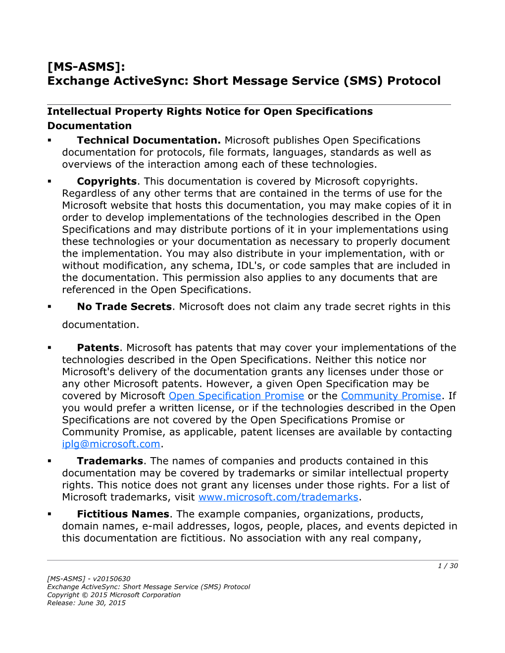 Exchange Activesync: Short Message Service (SMS) Protocol