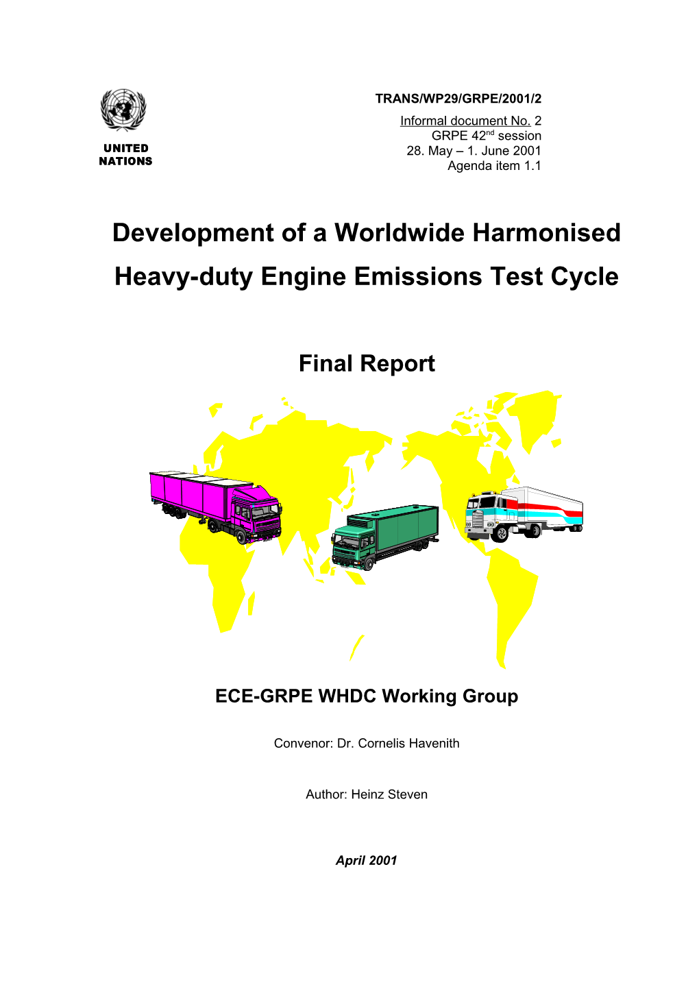 Development of WHDC, Summary Report