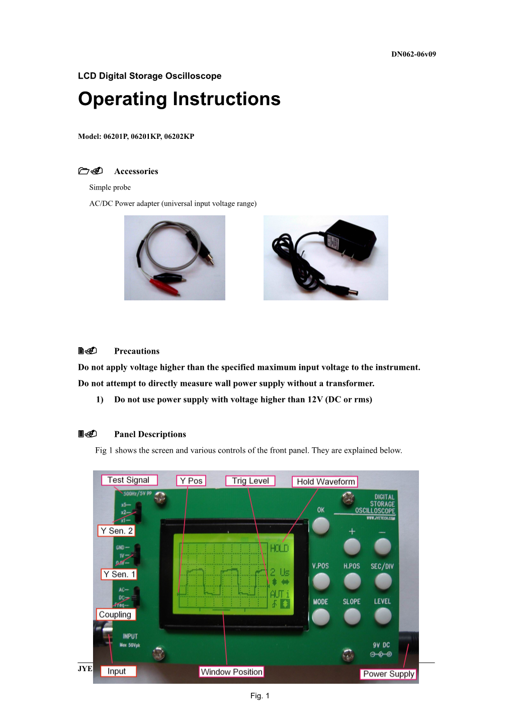 LCD Digital Storage Oscilloscope