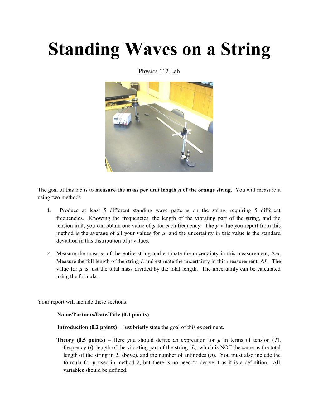 Standing Waves on a String