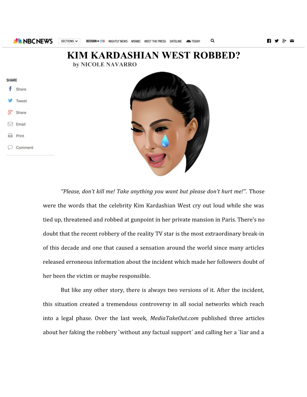 Kim Kardashian West Robbed?