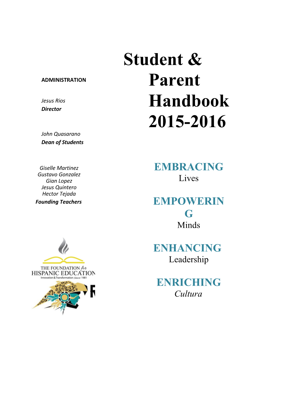 LCPA Student & Parent Handbook