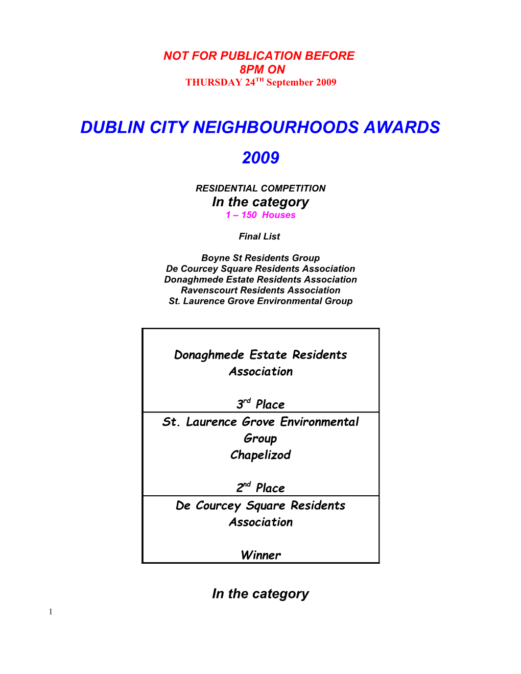 Tidy Districts Competition