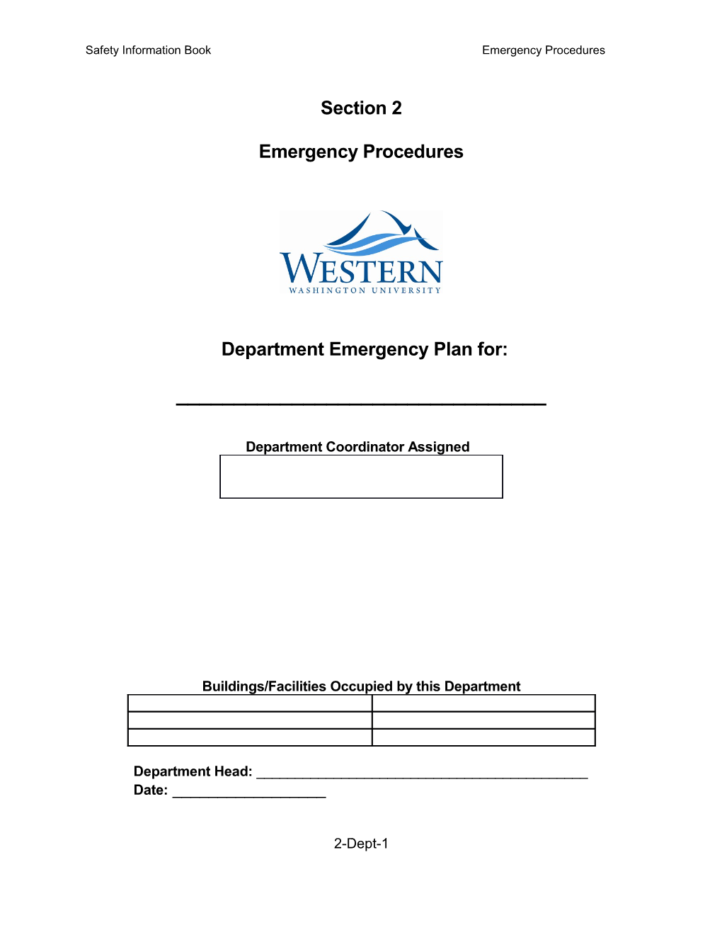 Safety Information Book Emergency Procedures