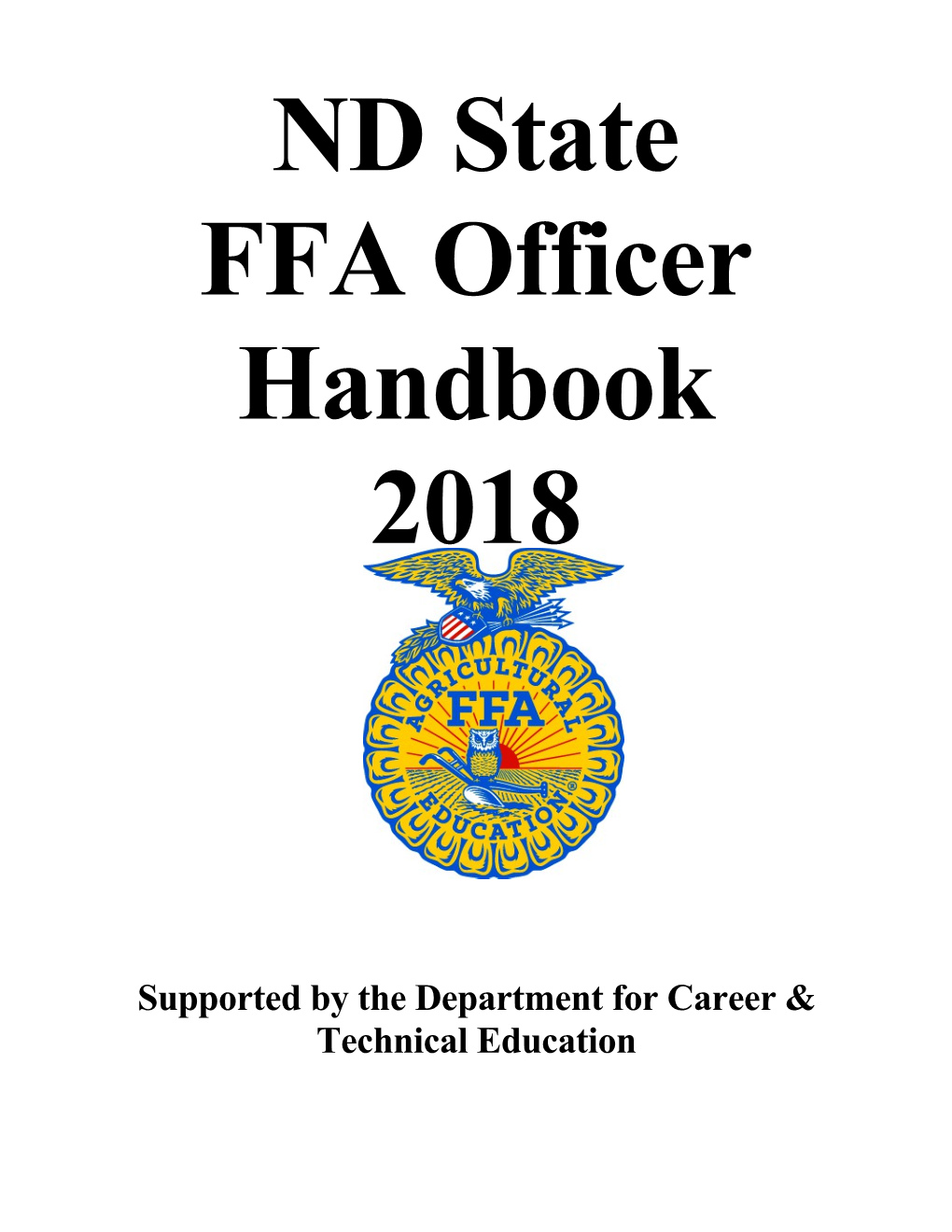 State FFA Officers Handbook