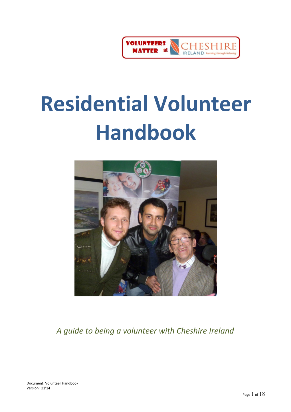Residential Volunteer Handbook