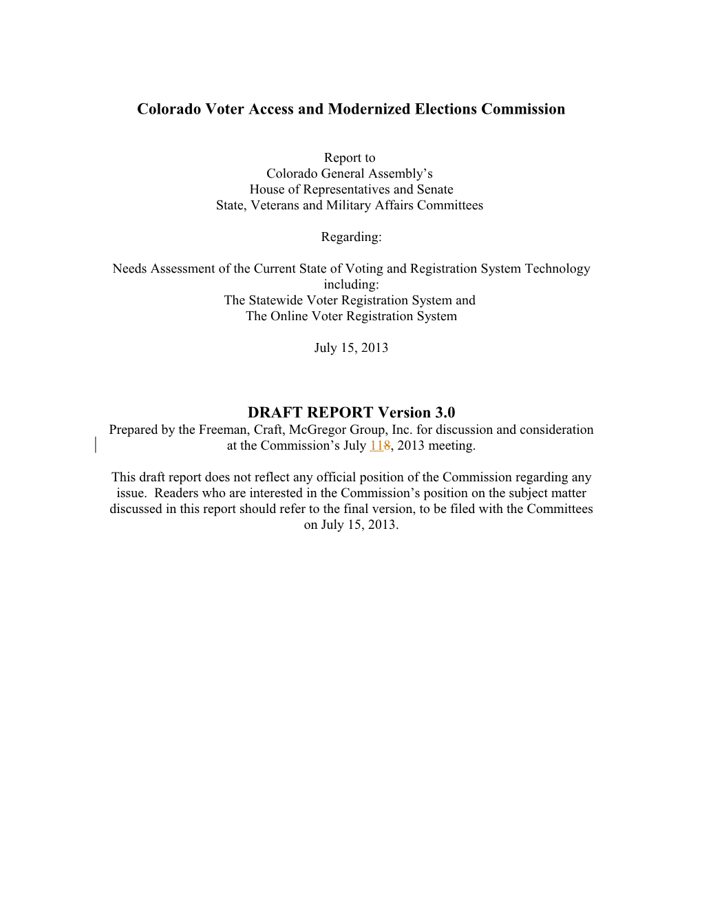 Colorado Voter Access and Modernized Elections Commission