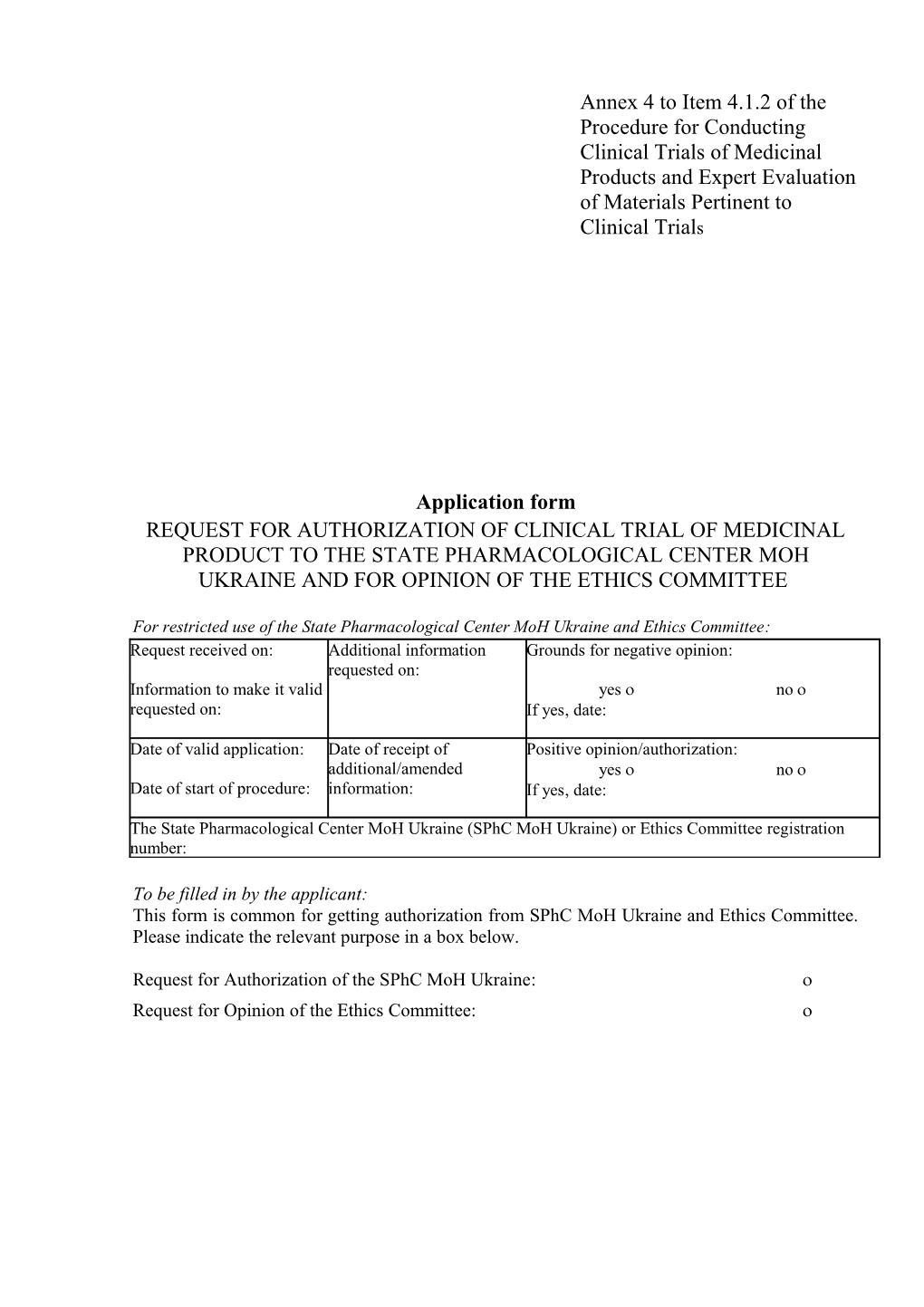 Annex 4 to Item 4