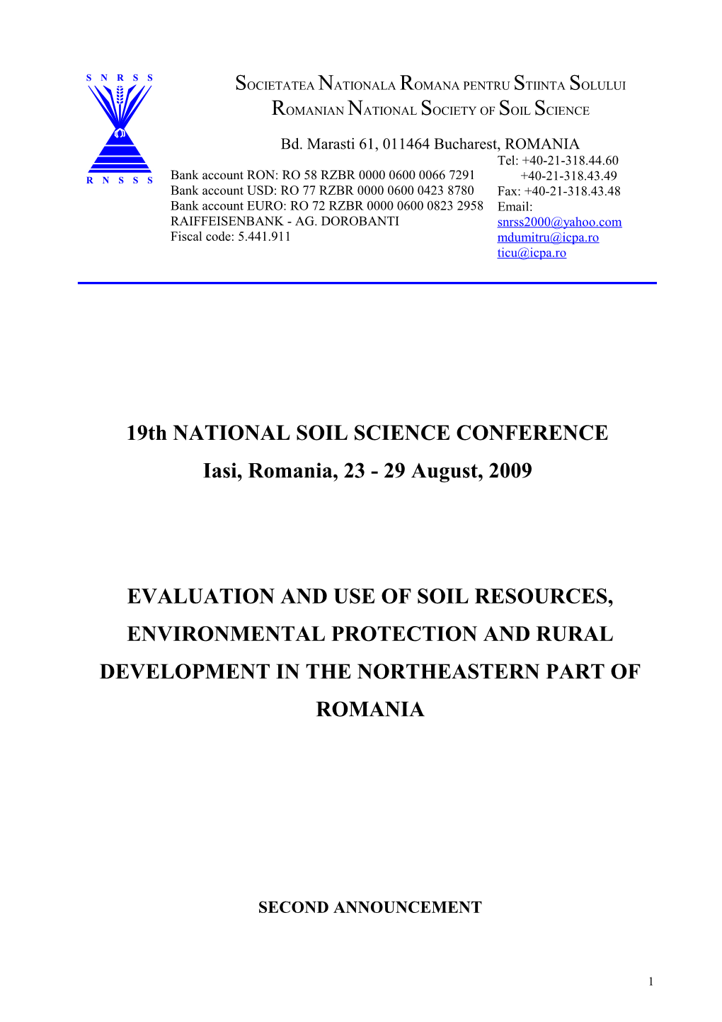 Societatea Naţională Română Pentru Ştiinţa Solului