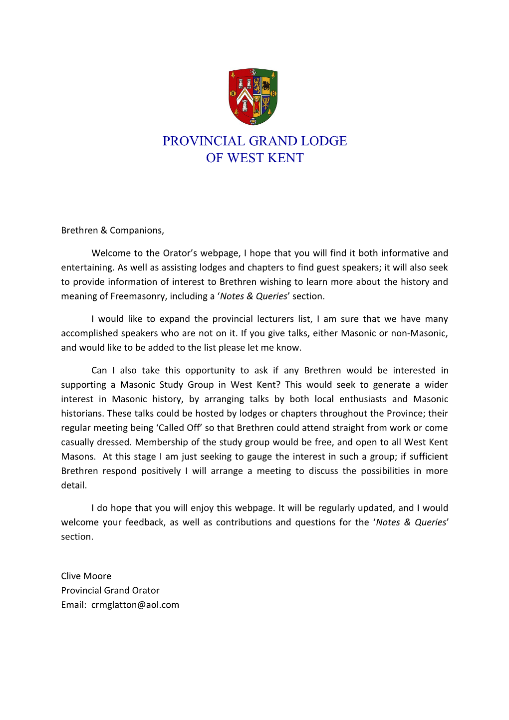 Provincial Grand Lodge