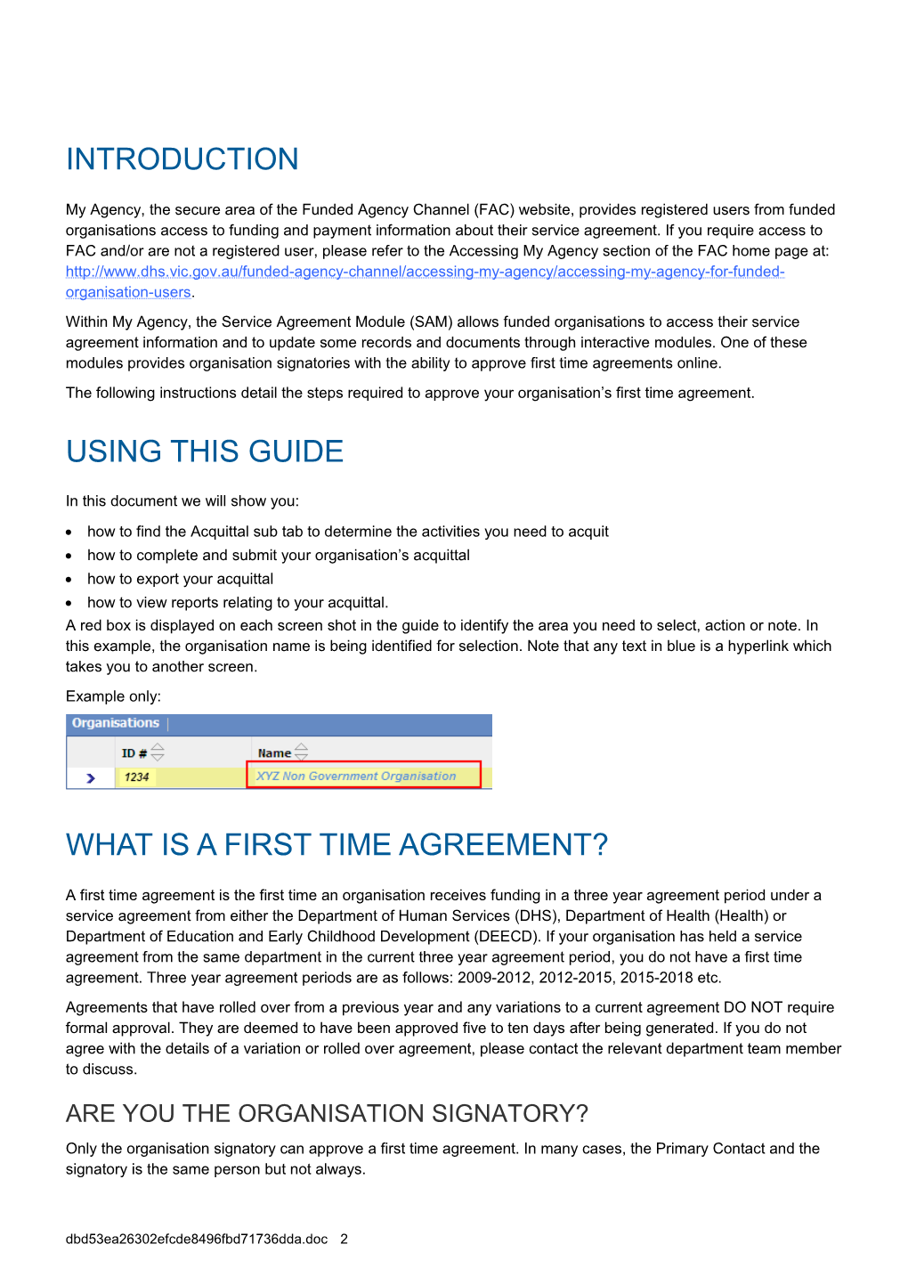 How to Accept a First Time Agreement in the Service Agreement Module (SAM)