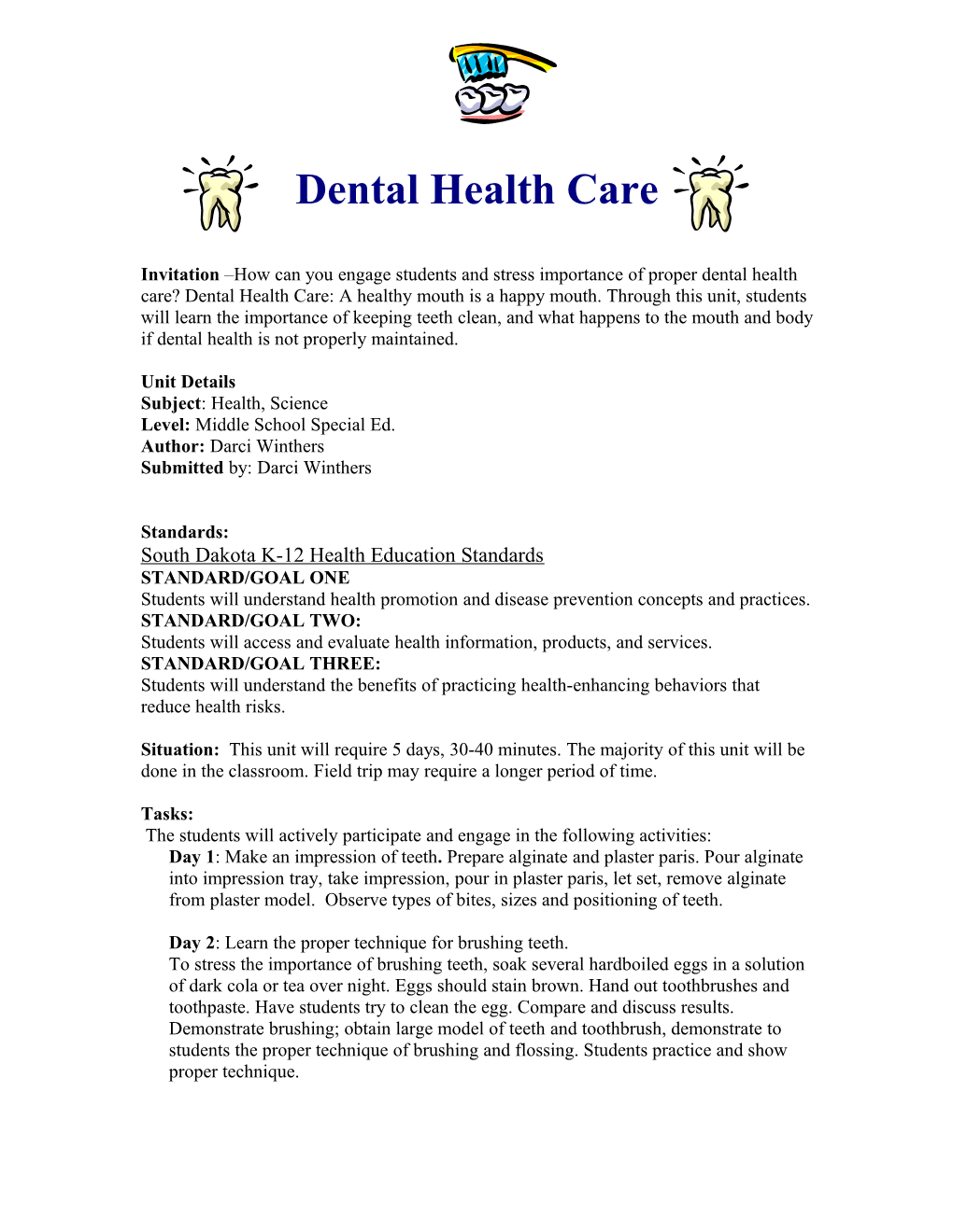 Invitation Dental Health Care: How Can You Engage Students and Stress Importance of Proper