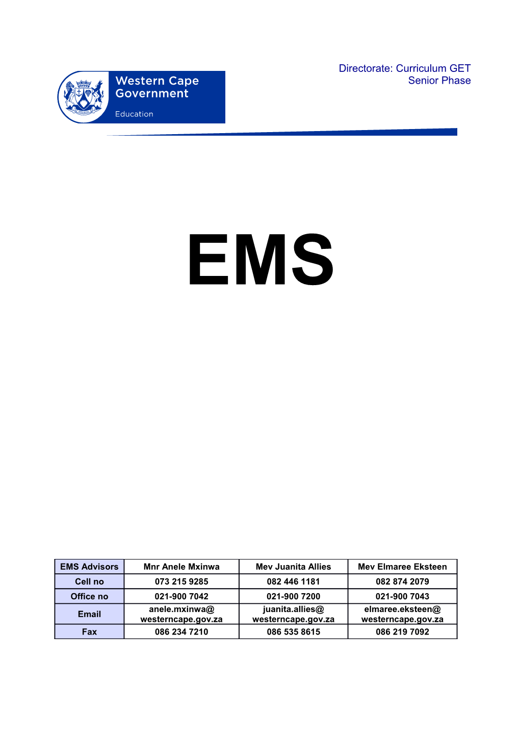 Please Use a Separate Checklist for Each Grade