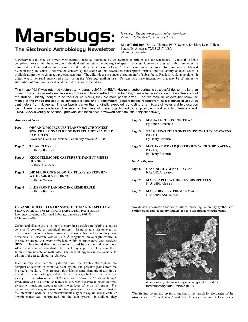Marsbugs Vol. 12, No. 2