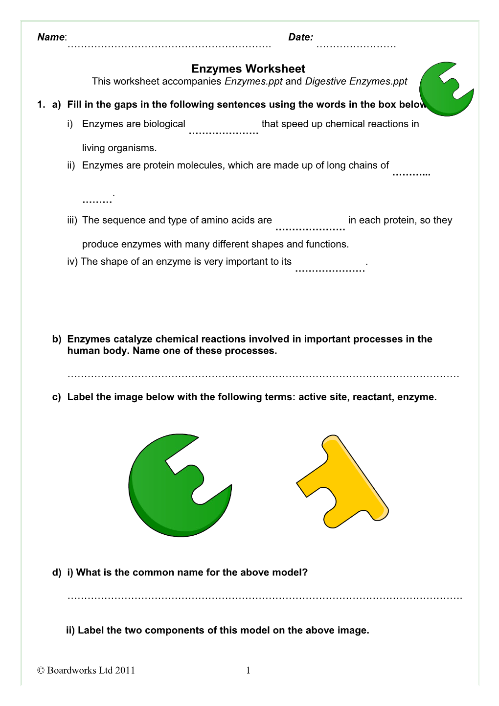 1. A)Fill in the Gaps in the Following Sentences Using the Words in the Box Below