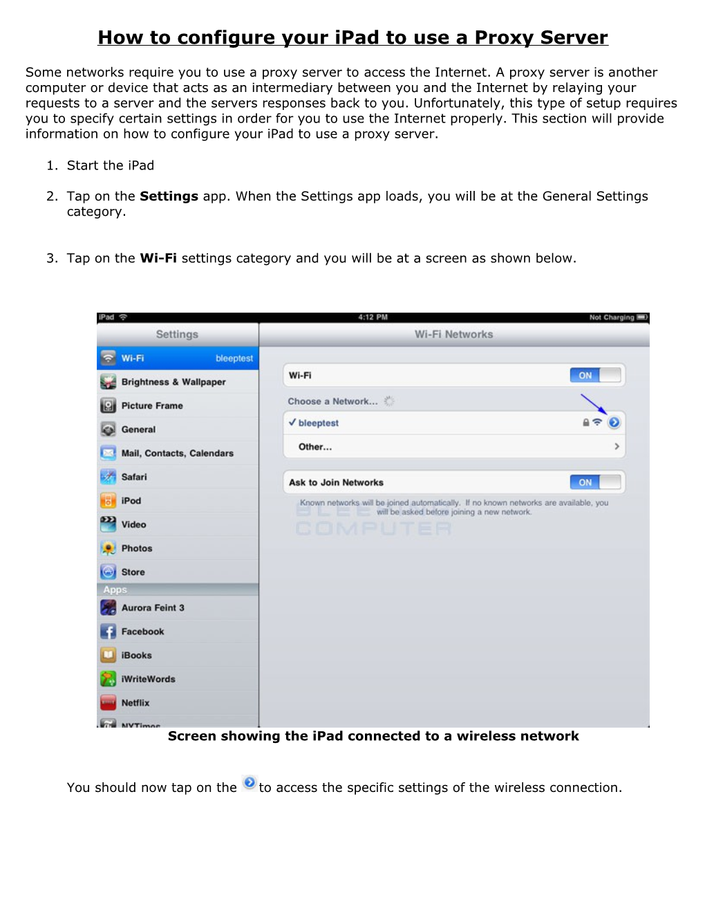 How to Configure Your Ipad to Use a Proxy Server