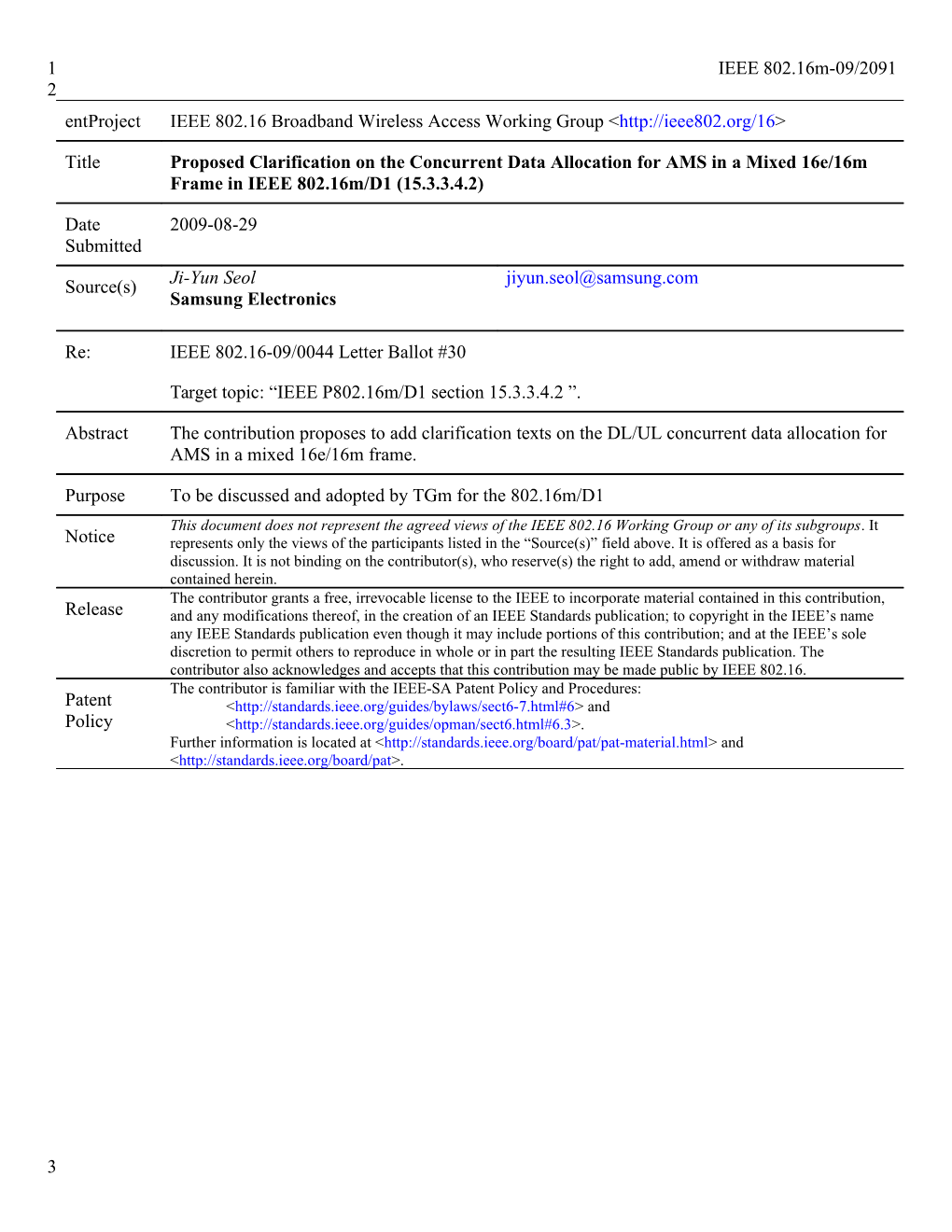 Proposed Clarification on the Concurrent Data Allocation for AMS in a Mixed 16E/16M Frame