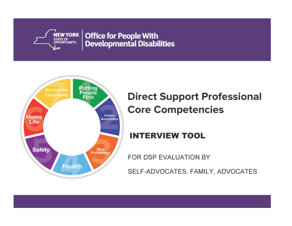 Interview Tool for DSP Evaluation by Self-Advocate/Family/Advocate