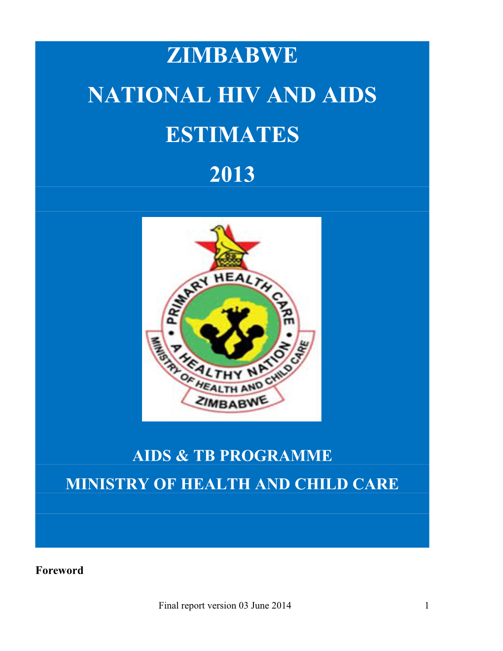 National Hiv and Aids Estimates