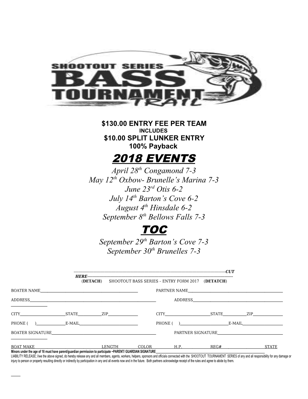 Shootout Series Bass Tournaments