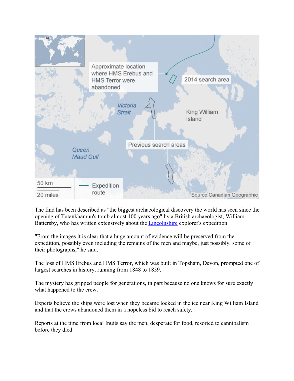 Sir John Franklin: Fabled Arctic Ship Found