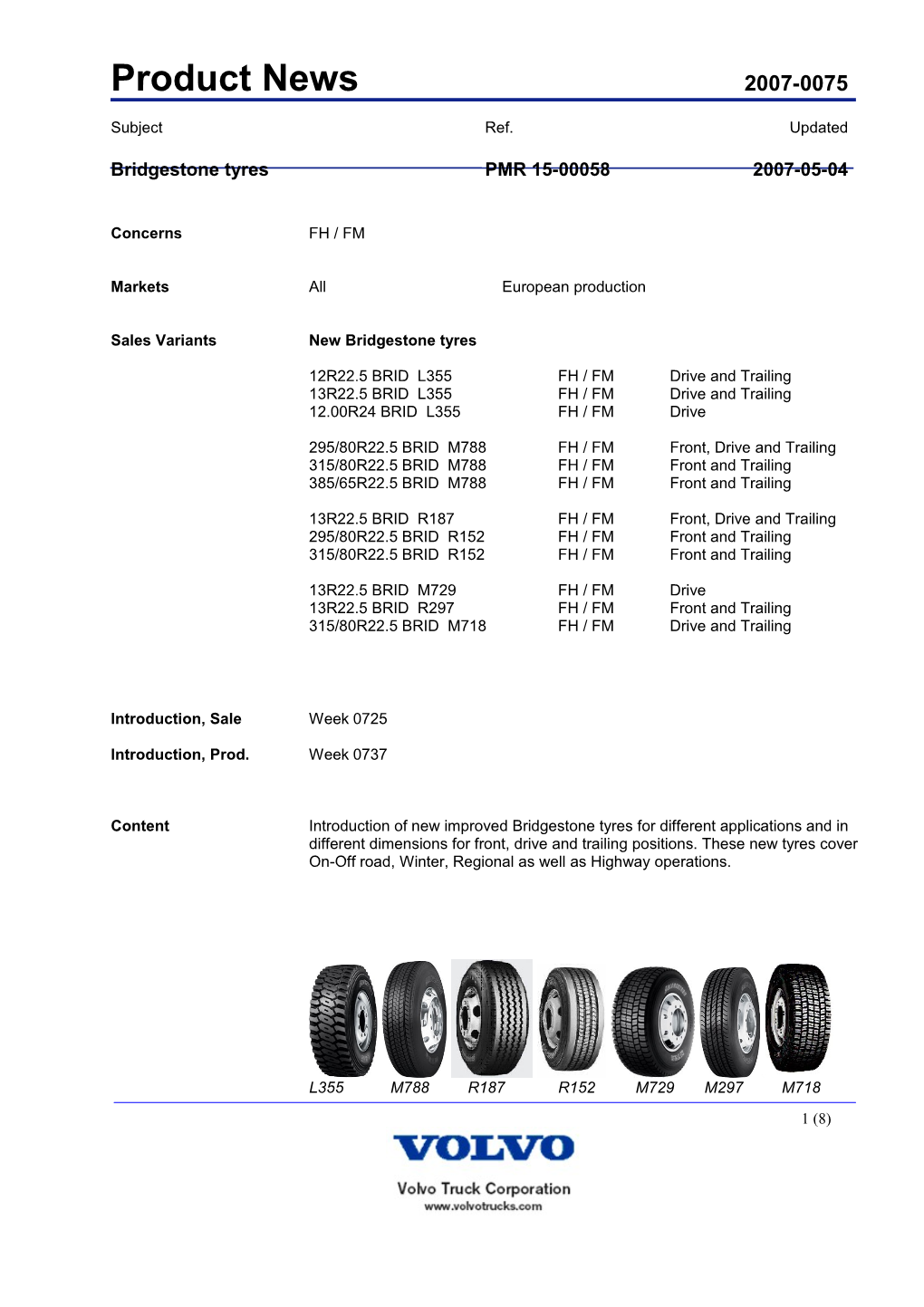 Bridgestone Tyrespmr 15-000582007-05-04