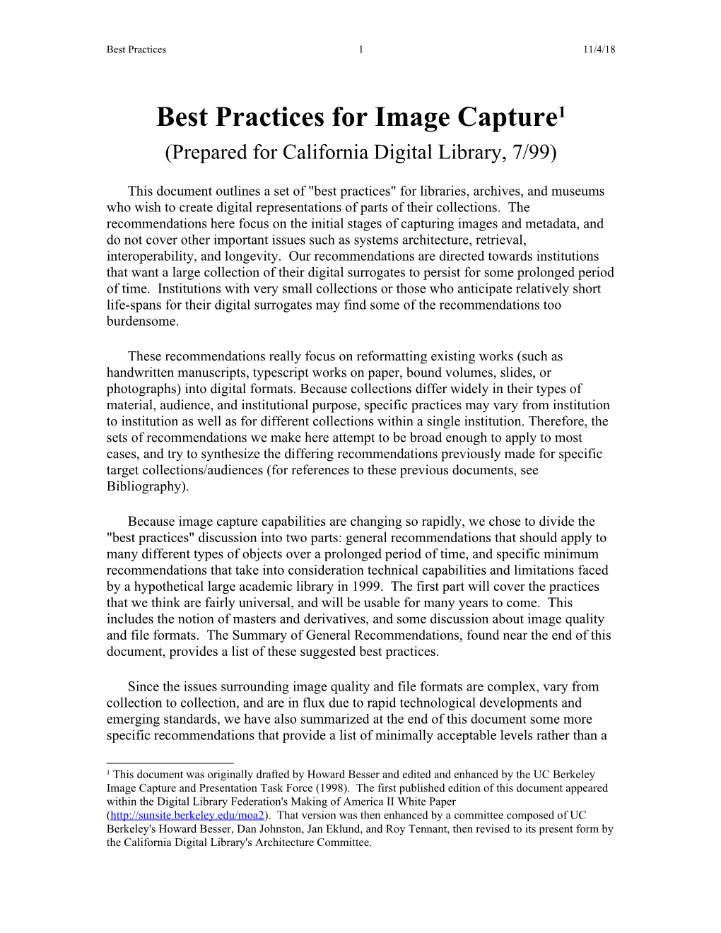 Part IV: Best Practices for Image Capture