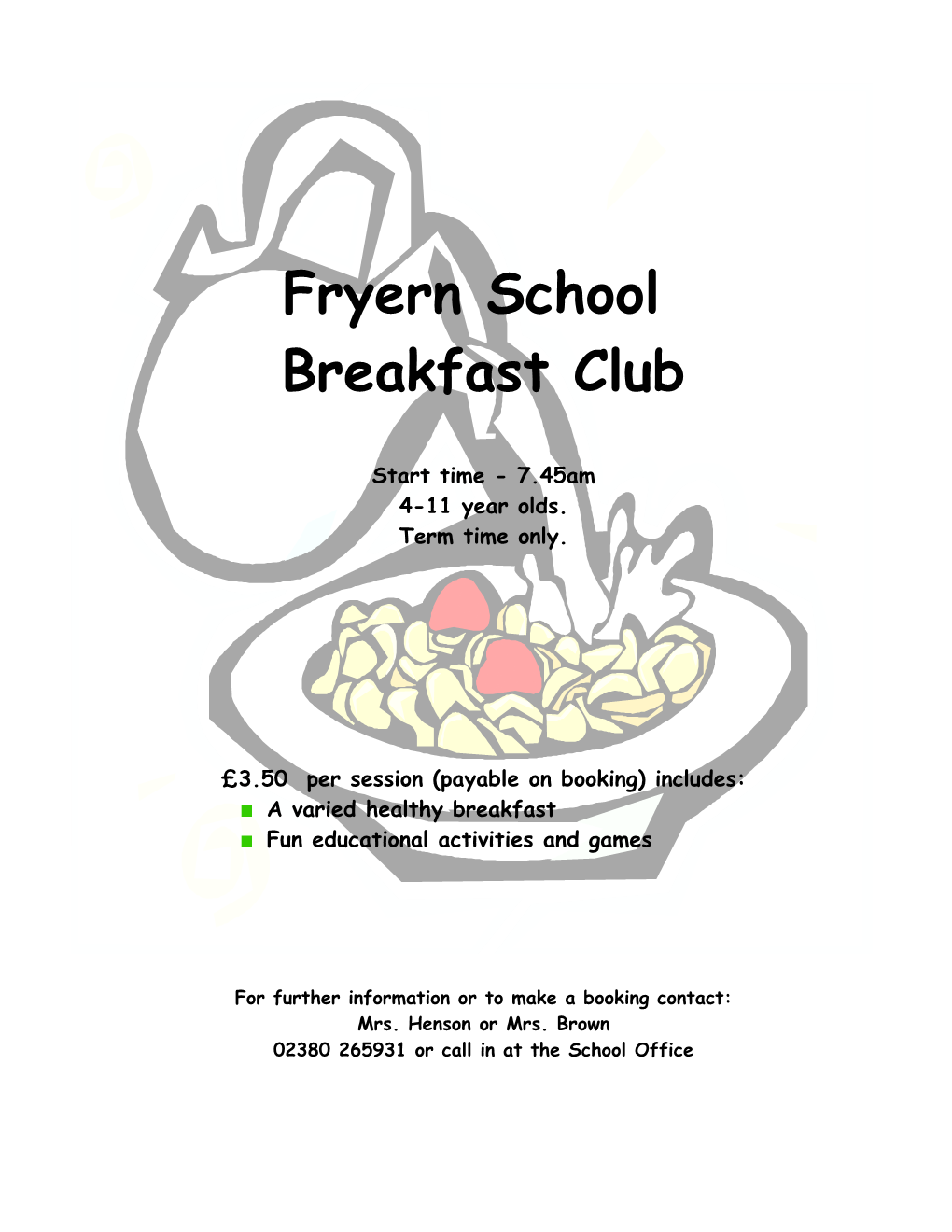 Fryern Infant School Breakfast Club