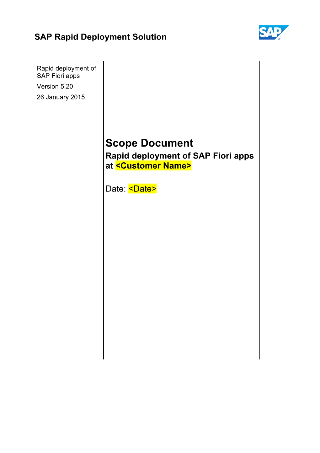 RDS Scope Document