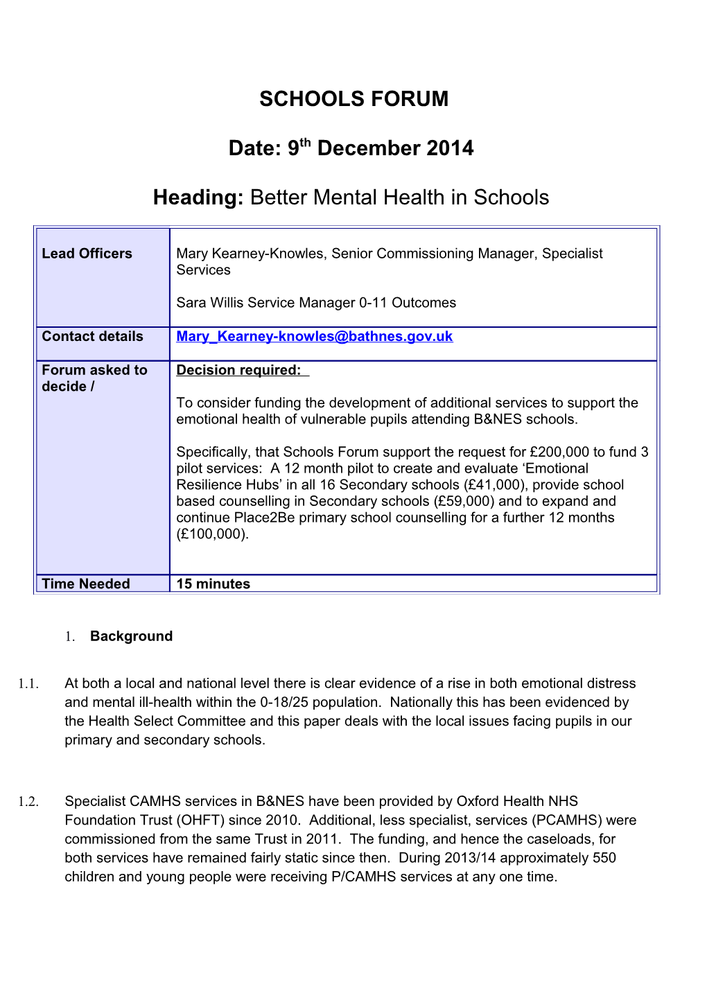 Heading:Better Mental Health in Schools