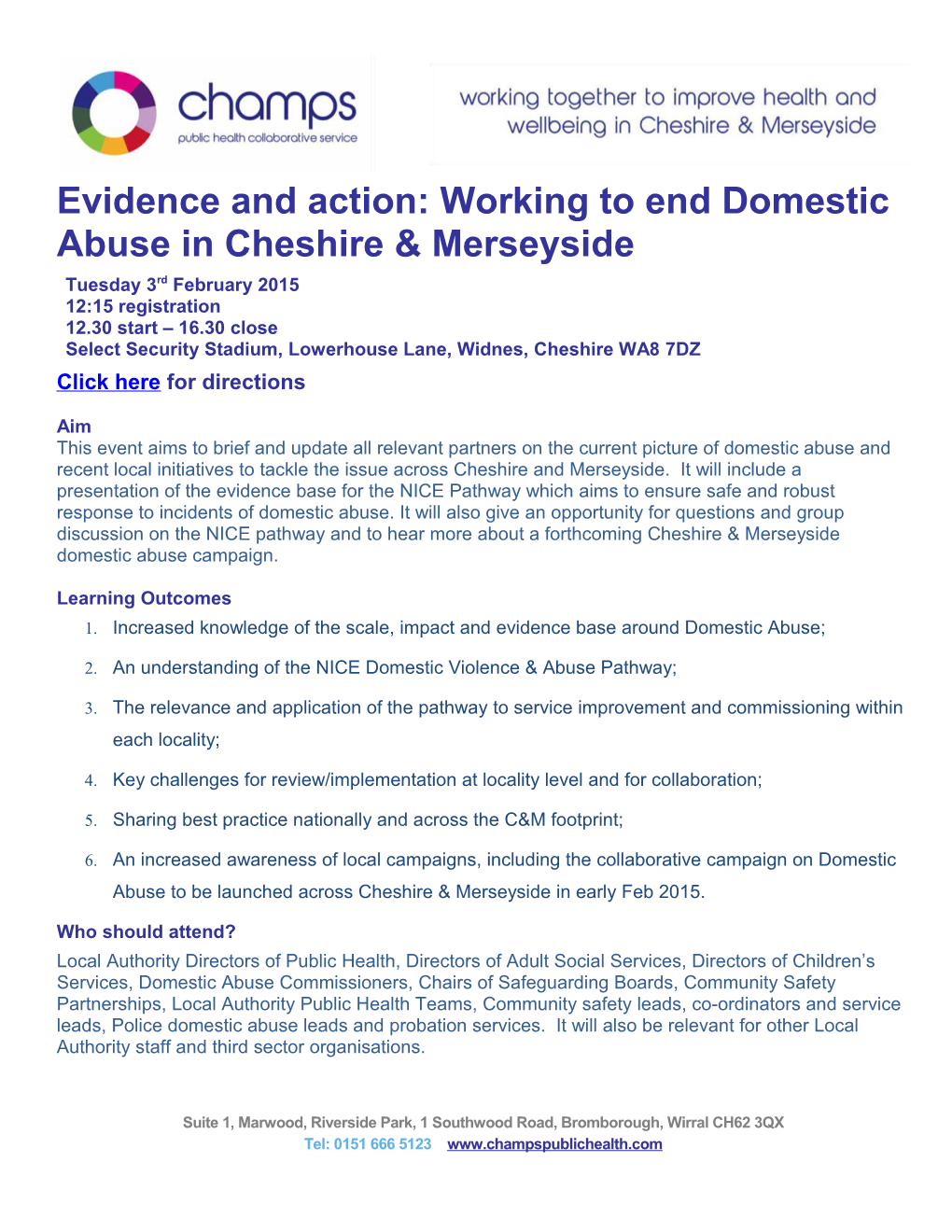 Evidence and Action: Working to End Domestic Abuse in Cheshire & Merseyside