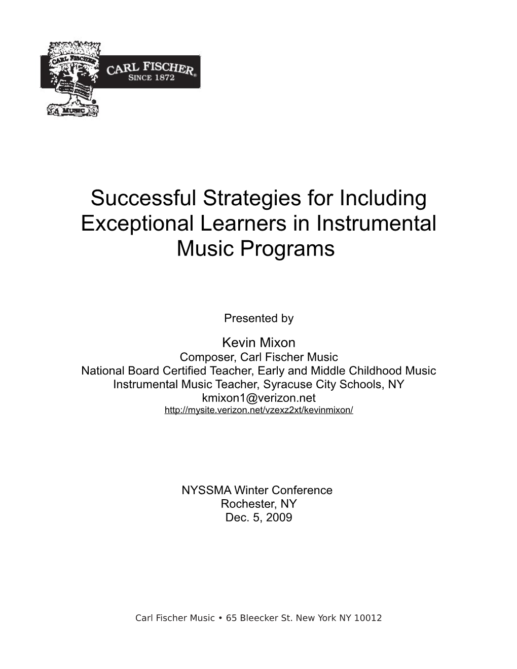 Building Your Instrumental Music Program in Urban and Rural Schools