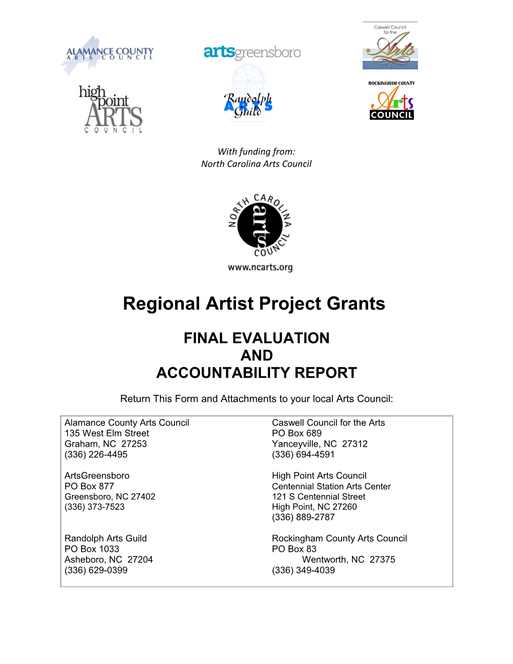 Final Evaluation and Accountability Report