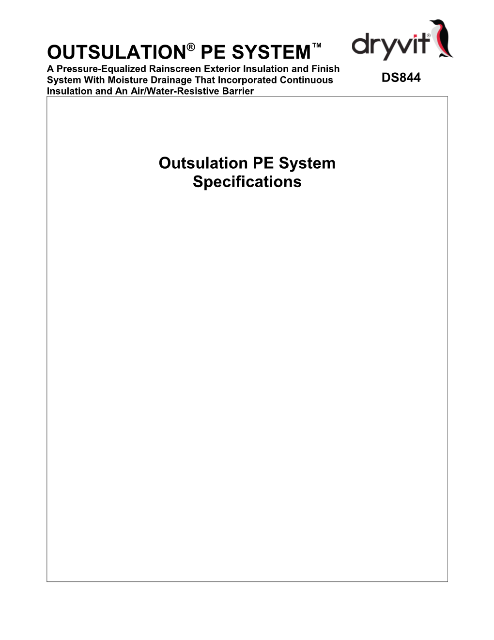 Outsulation PE System - DS844