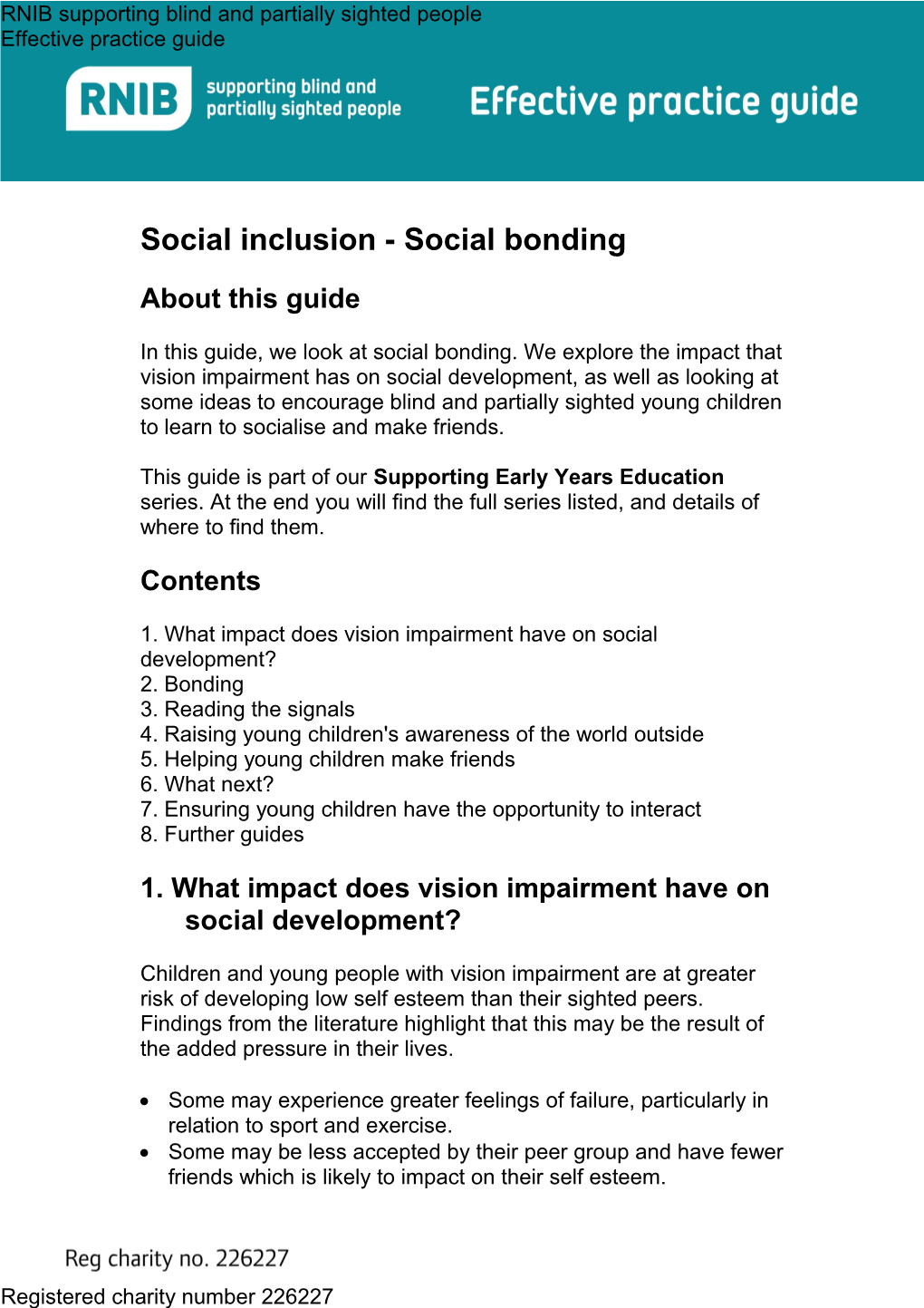 Social Inclusion Social Bonding