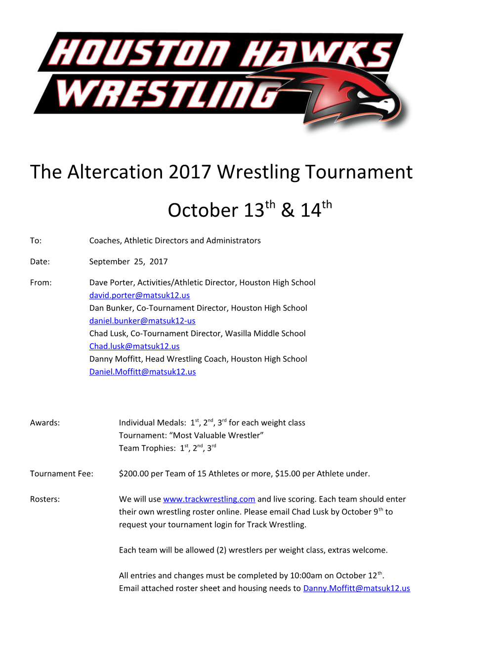 The Altercation 2017 Wrestling Tournament