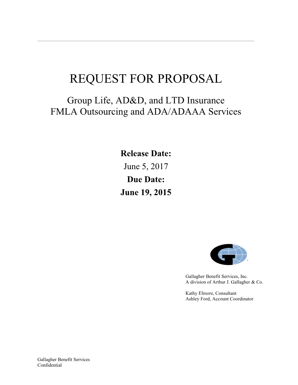 METRO Group Life, AD&D, LTD, FMLA Outsourcing, and ADA/ADAAA Services RFP