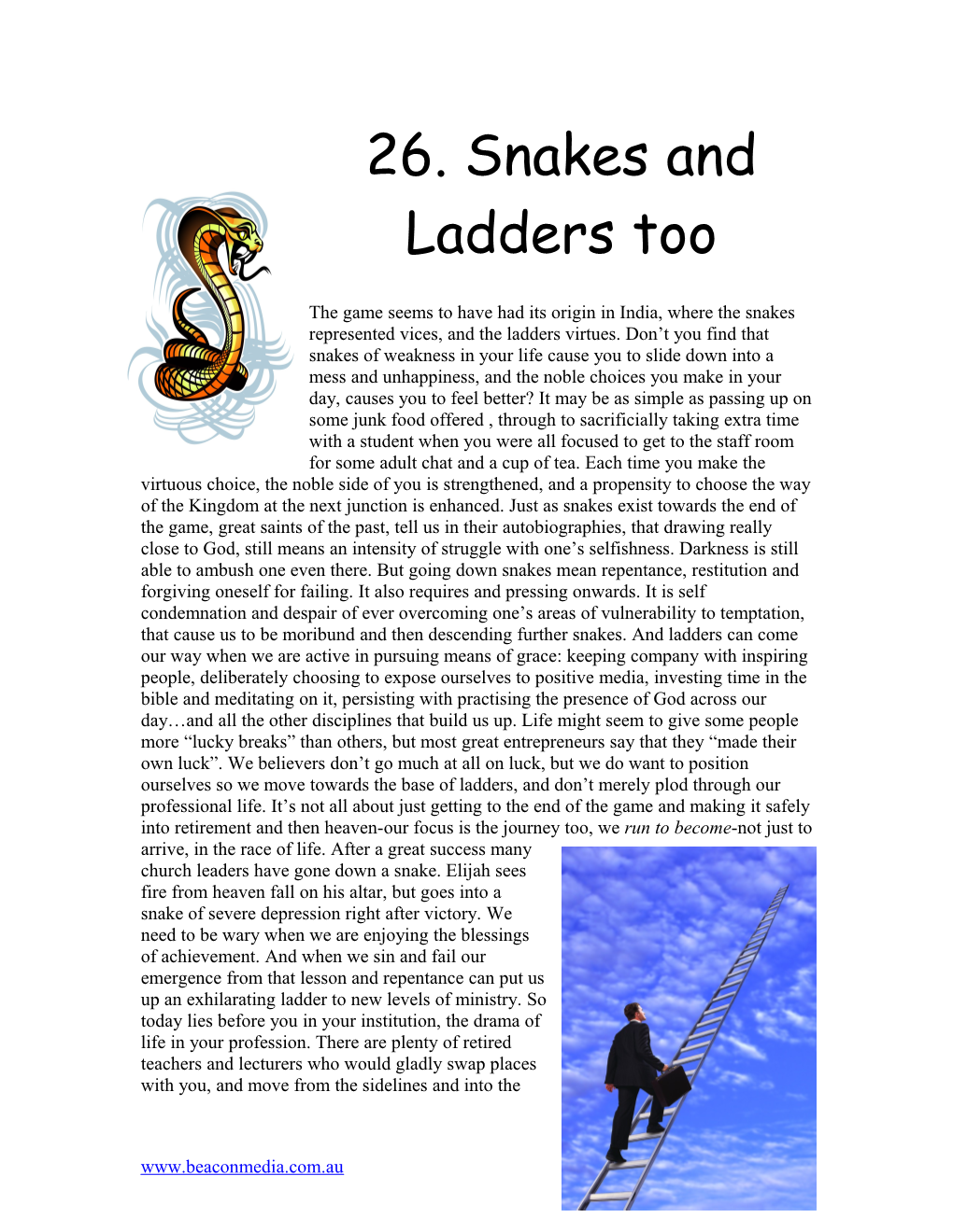 26. Snakes and Ladders Too