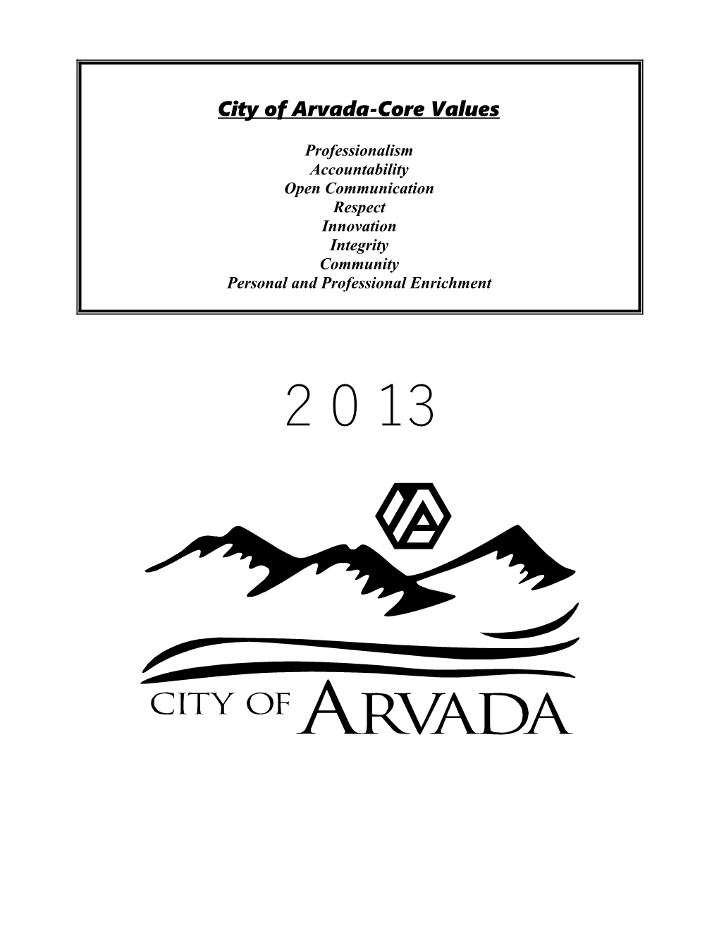 City of Arvada-Core Values