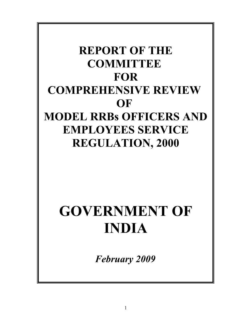 MODEL Rrbs OFFICERS and EMPLOYEES SERVICE REGULATION, 2000