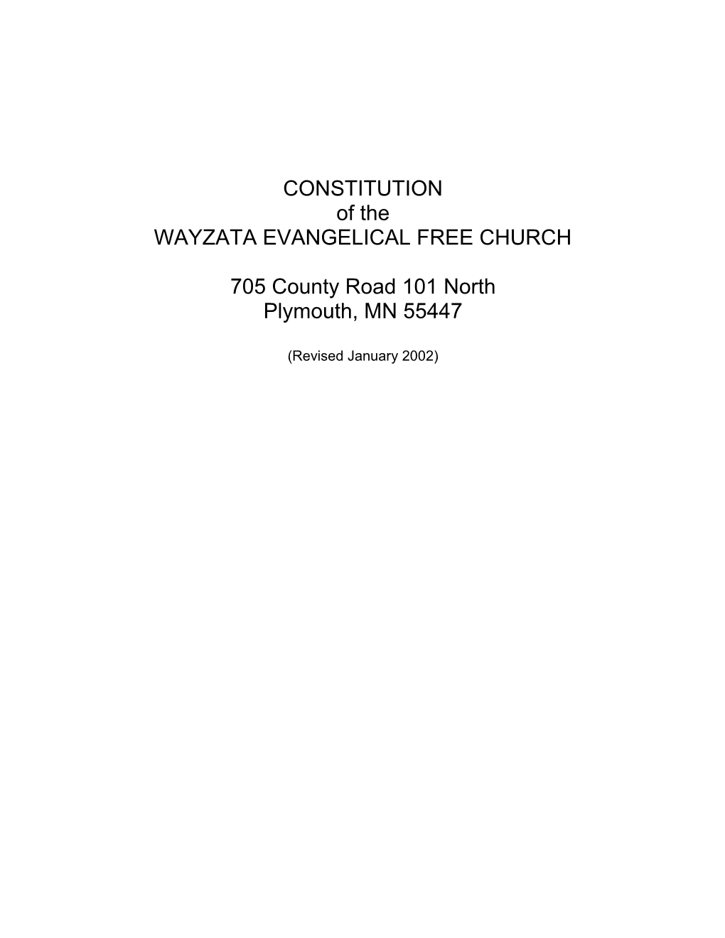 Wayzata Evangelical Free Church