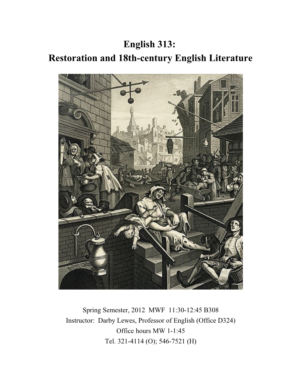 Restoration and 18Th-Century English Literature