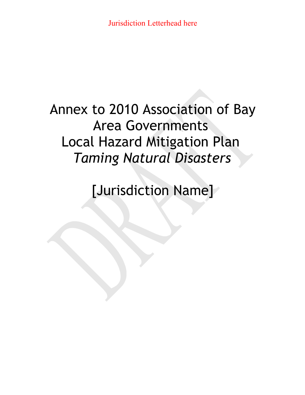 Annex to 2010 Association of Bay Area Governments