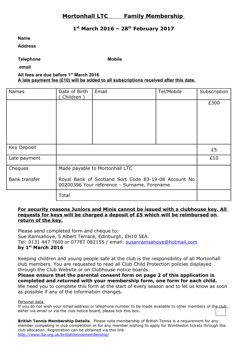 Mortonhall Ltcfamily Membership