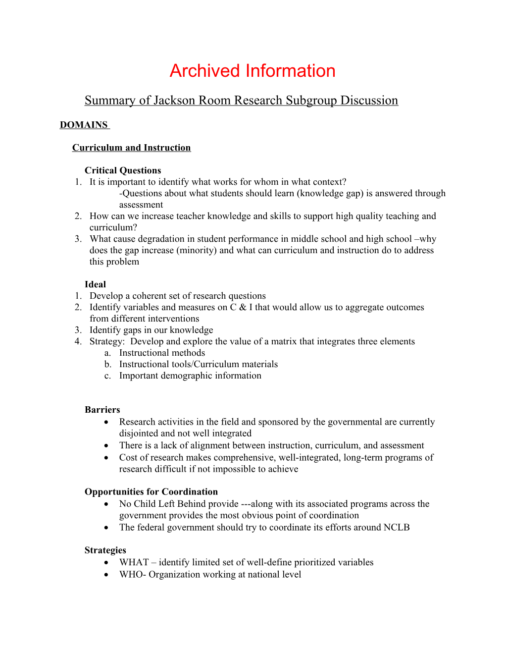 Archived - Research Notes from Group 1 (Msword)